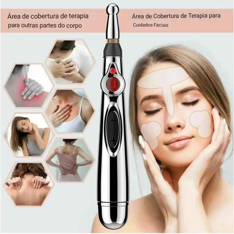 Caneta de Acupuntura Estimulador Elétrico Alívio Instantâneo