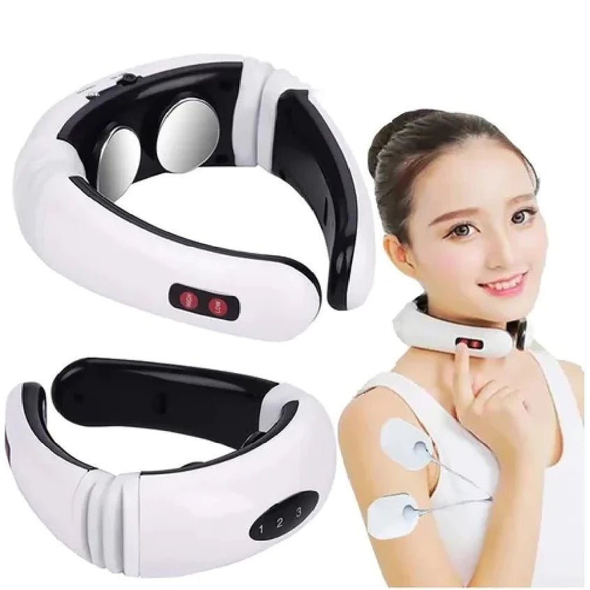 Aparelho Massageador de Pescoço Corpo Com Eletrodos Massagem Relaxante Fisioterapia - DonizStore