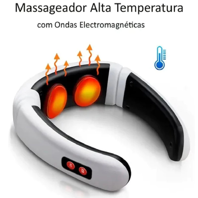 Aparelho Massageador de Pescoço Corpo Com Eletrodos Massagem Relaxante Fisioterapia