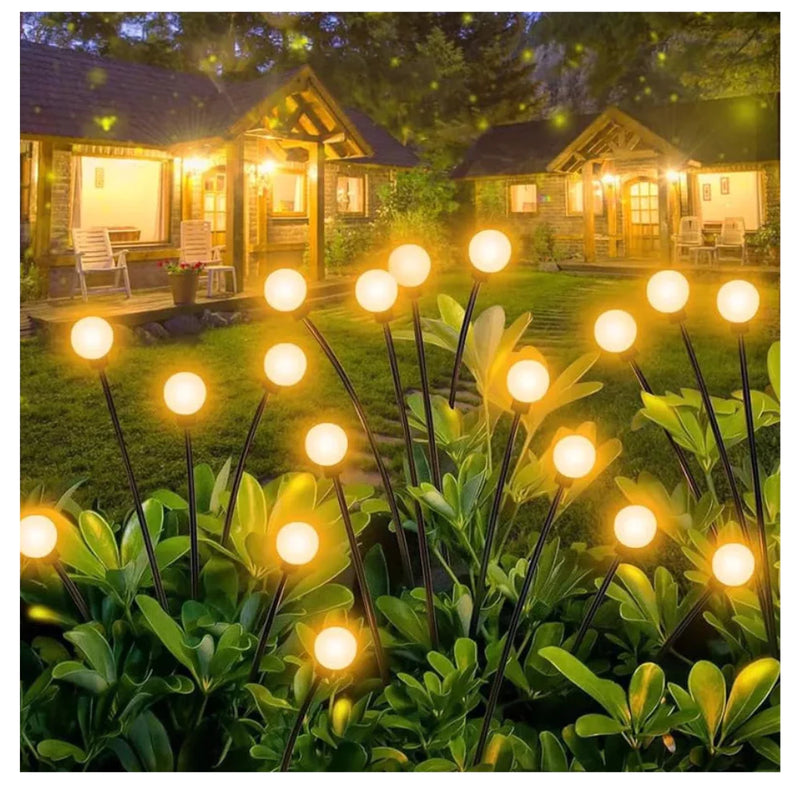 Luminaria De Jardim Em Forma De Vagalume Placa Solar Espeto Luz Led Decoração