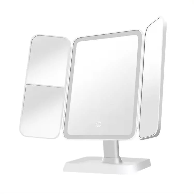 Espelho dobrável com luz LED portátil - DonizStore