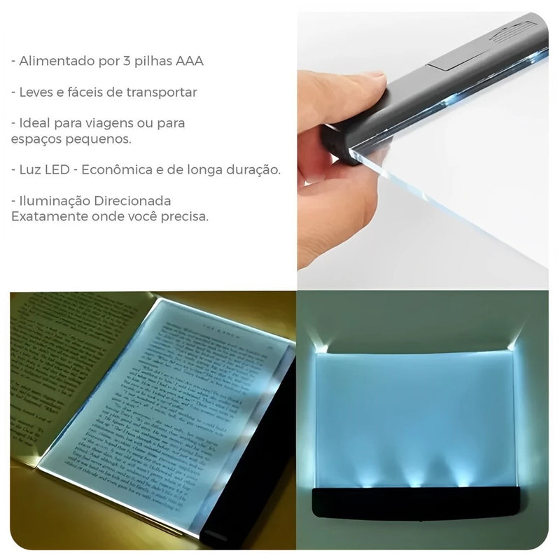 Luminaria Para Leitura de Livro Luz Led Noturna Abajur Lâmpada