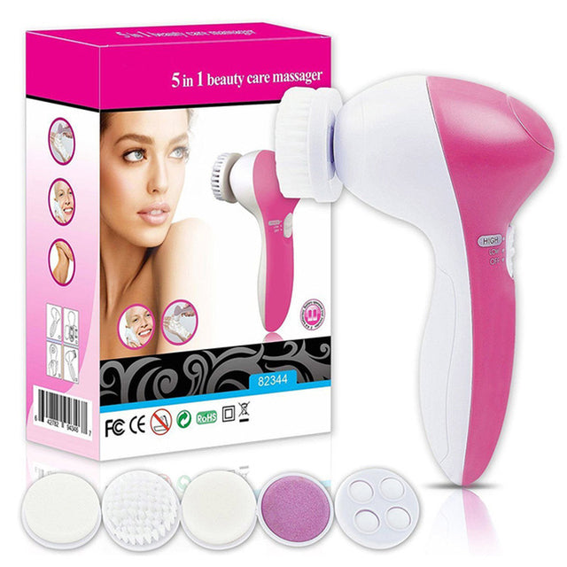 Escova Elétrica Massageadora Facial 5 in 1  Silicone